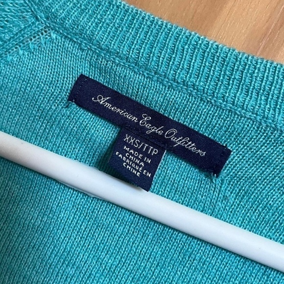 AMERICAN Eagle Outfitters Turquoise Cardigan - Picture 3 of 5